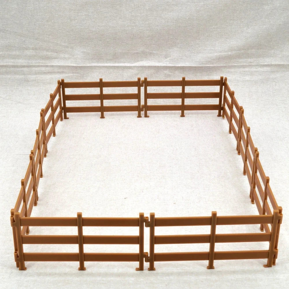 Breyer Horse Corral Fence Panels 10 Brown Connecting Toy Accessories Plastic